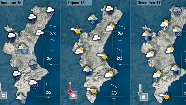 Mapes dimecres, dijous i divendres, amb pluja | Jordi PayÃ 