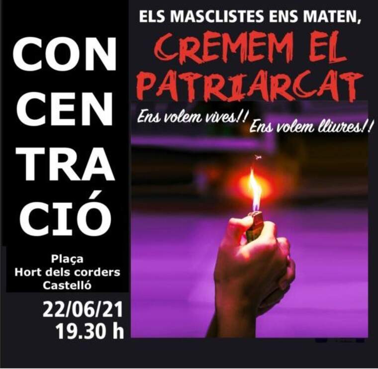Cartell concentraciÃ³ contra la violÃ¨ncia masclista a CastellÃ³