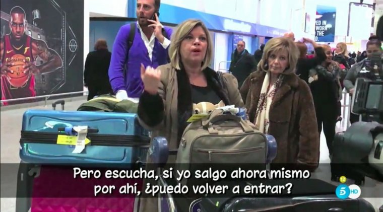 Terelu Campos viajaba con exceso de equipaje