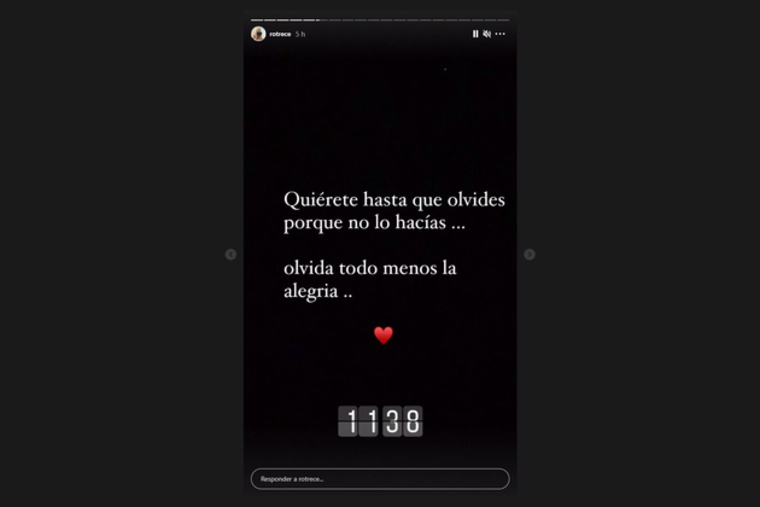 Captura d'una storie de l'Instagram de RocÃ­o Flores