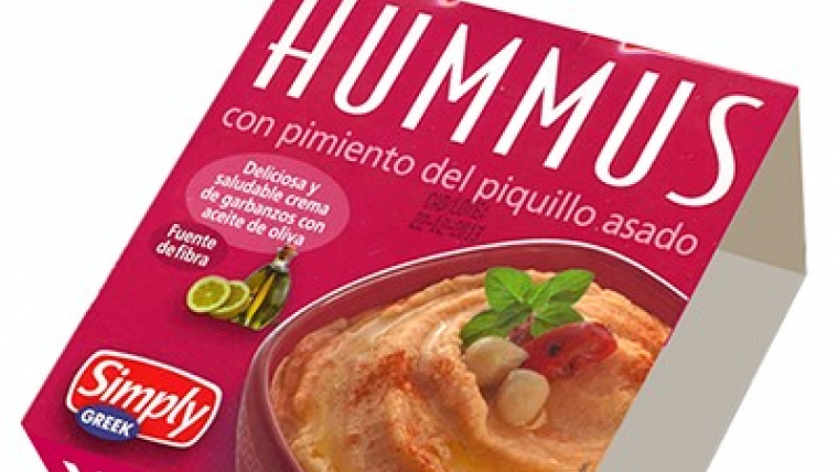 Hummus del Mercadona amb pebrot del piquillo a la brasa