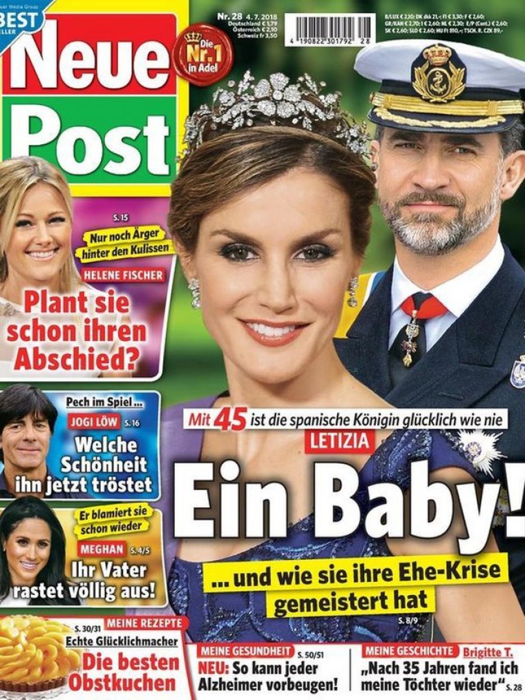 La revista alemanya 'Neue Post' assegura que la reina LetÃ­cia estÃ  embarassada.