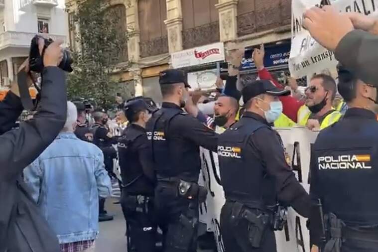 Policia Nacional en la manifestaciÃ³