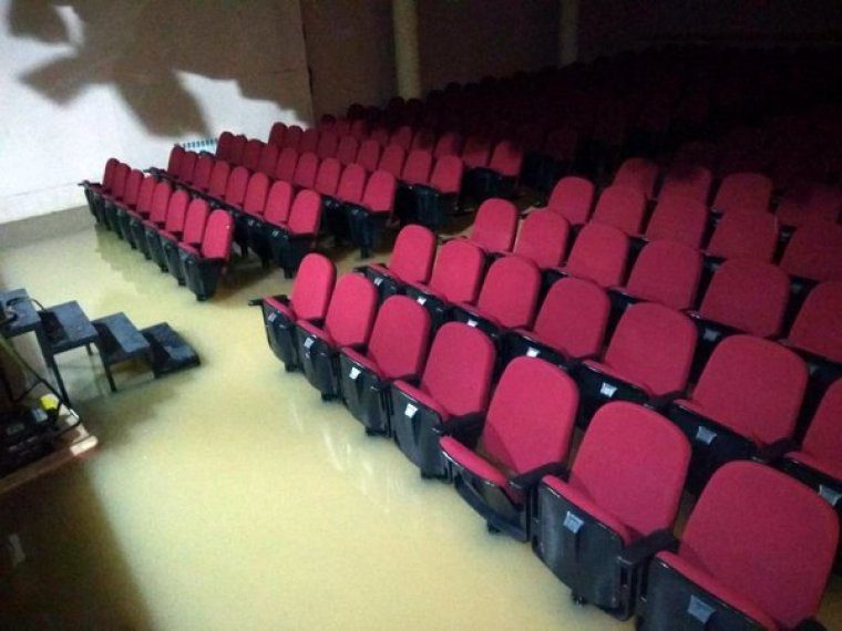 Així va quedar la sala de la Casa de la Cultura