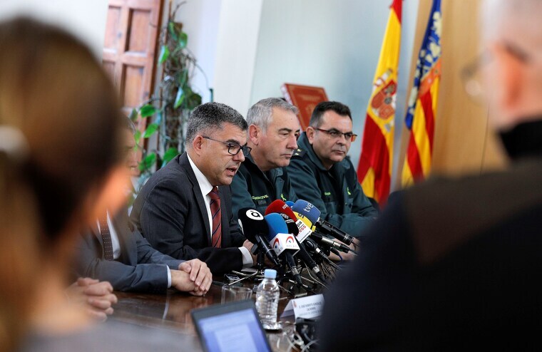Juan Carlos Fulgencio, delegat del Govern en la Comunitat Valencia, en la roda de premsa sobre el cas de Marta Calvo