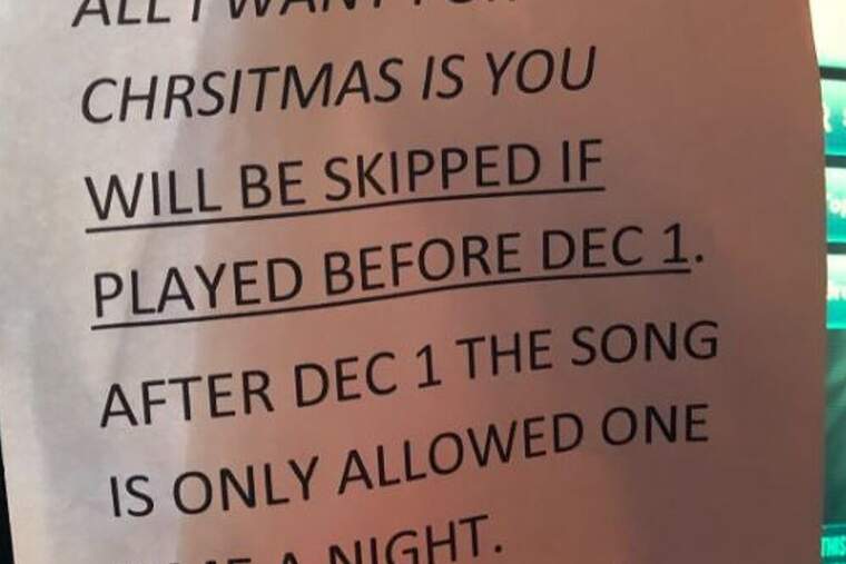 Un bar prohibeix escoltar 'All I want for Christmas is you' de Mariah Carey fins a desembre