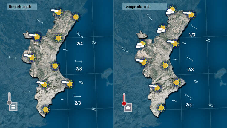 Mapes del dimarts de matÃ­ i vesprada amb sol| Jordi PayÃ 