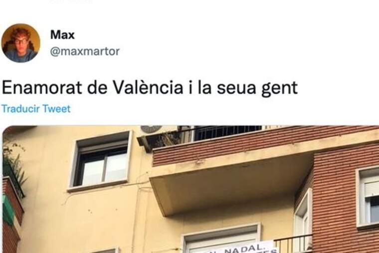 El missatge d'este balcó valencià conquesta Twitter