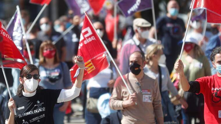 Els sindicats manifesta'n-se
