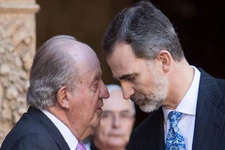 Juan Carlos I i el rei Felipe VI