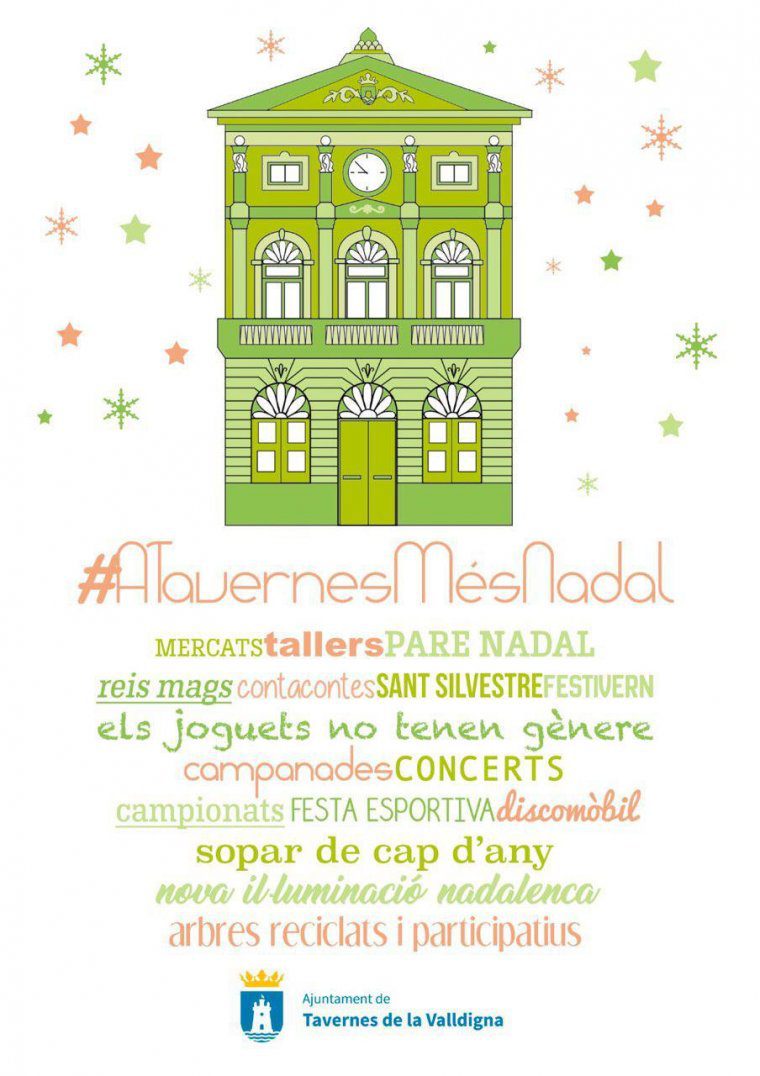 Cartell promocional de la campanya #ATavernesMésNadal