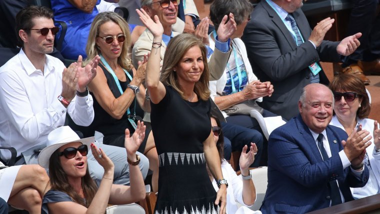 Arantxa Sánchez Vicario durante el torneo de Roland Garros este 2018