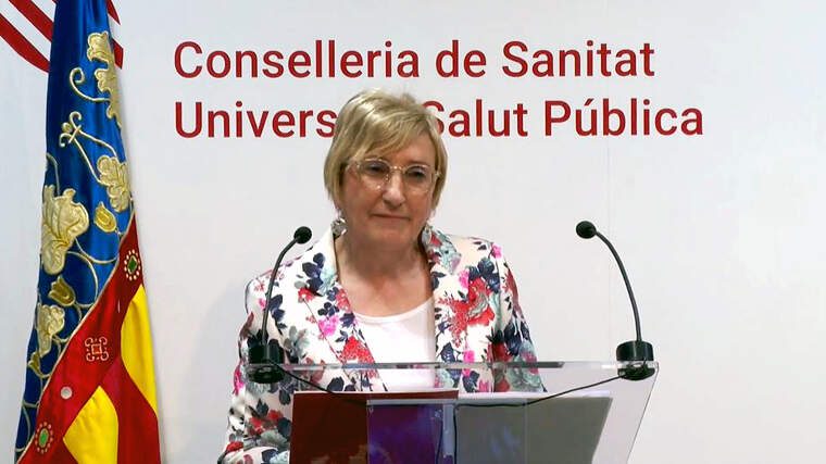 La consellera Ana Barceló en la roda de premsa d'este dijous