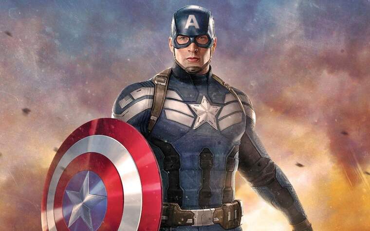 Capitán América con Chris Evans