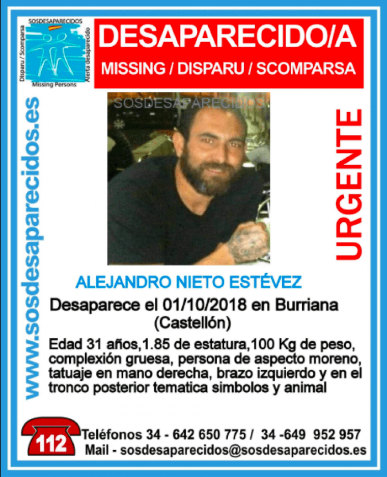 Busquen a un home desaparegut des d'octubre a Borriana