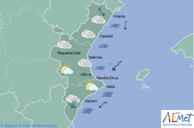 Mapa significatiu de l'oratge per al dijous 17 de gener
