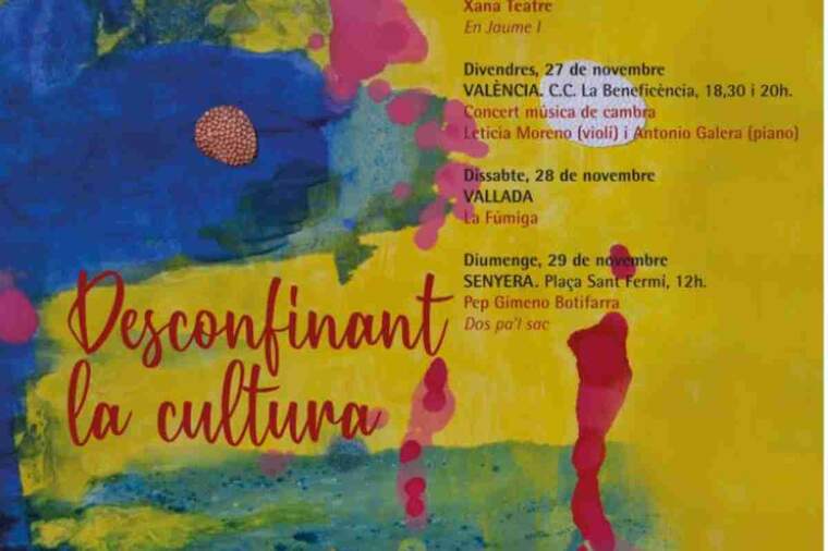 Cartell de 'Desconfinant la cultura' organitzat per la Diputació de València