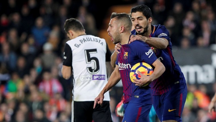Jordi Alba carrega contra l'afició del València per la seva rebuda a Mestalla.