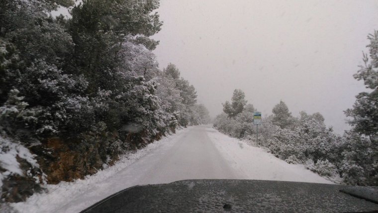 L'interior valencià ja està enfarinat per la neu