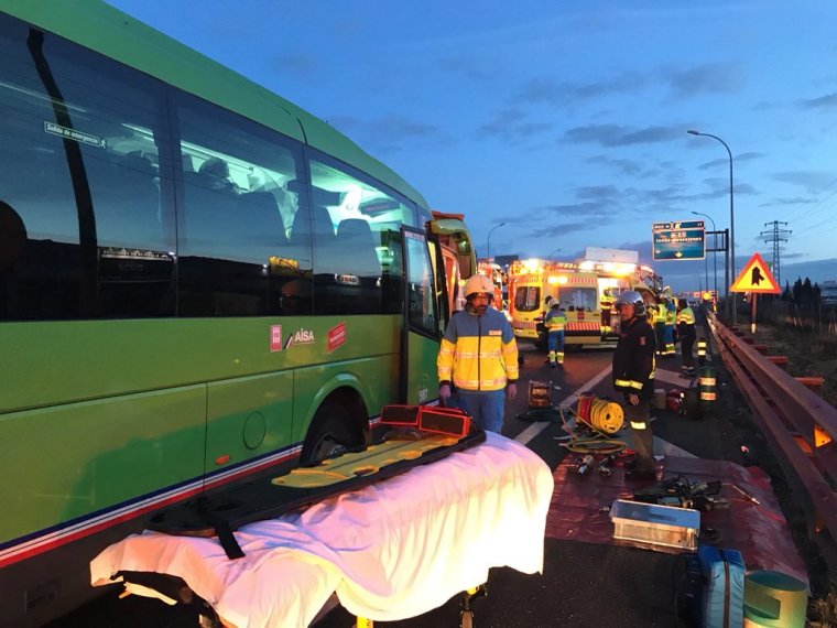 Al menos 17 personas han resultado heridas en un accidente en la A-4 a su paso por Pinto, Madrid