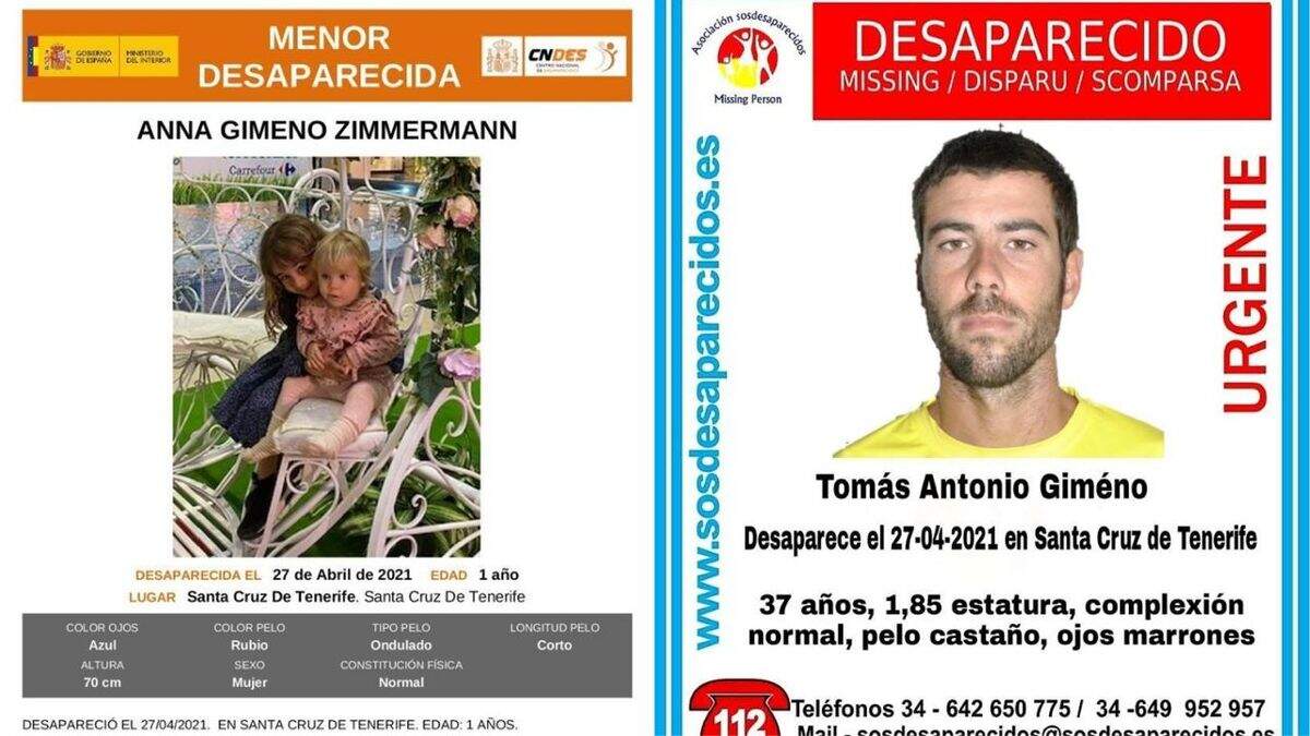 Dos xiquetes i el seu pare desapareguts a Tenerife