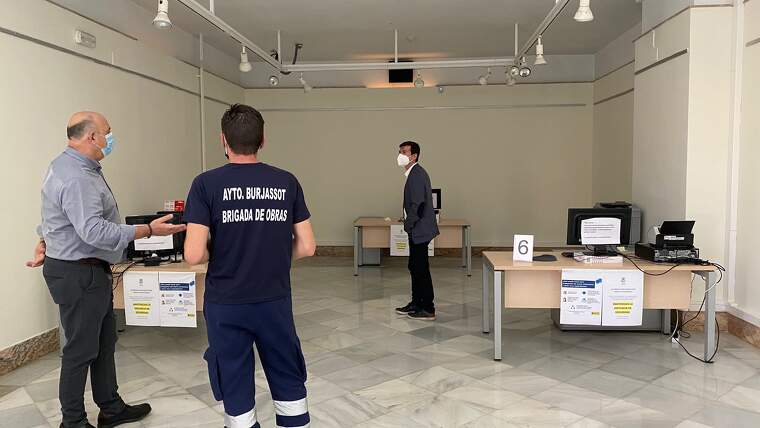 El Servici d'Atenció al Ciutadà de l'Ajuntament de Burjassot reprén l'atenció personal amb cita prèvia i totes les mesures de seguretat este pròxim dilluns