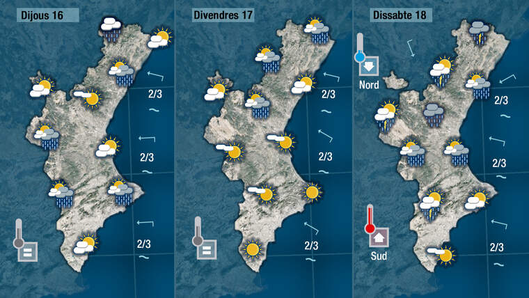 Oratge a partir del dijous 16 de setembre