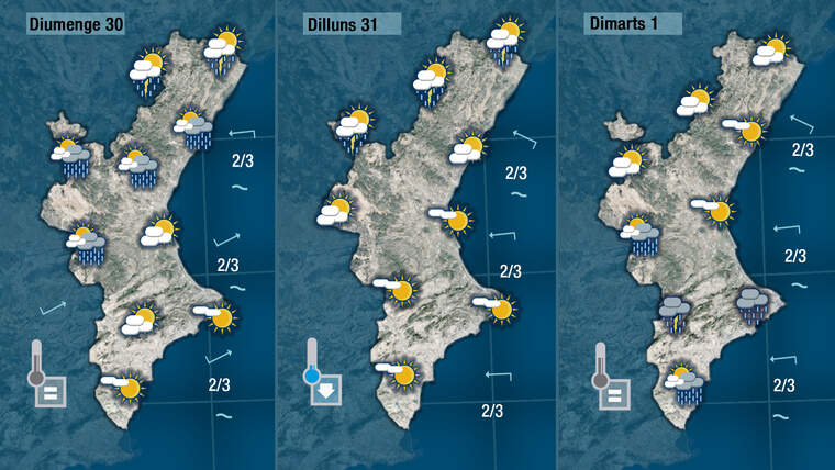 Oratge a partir del diumenge 30 de maig