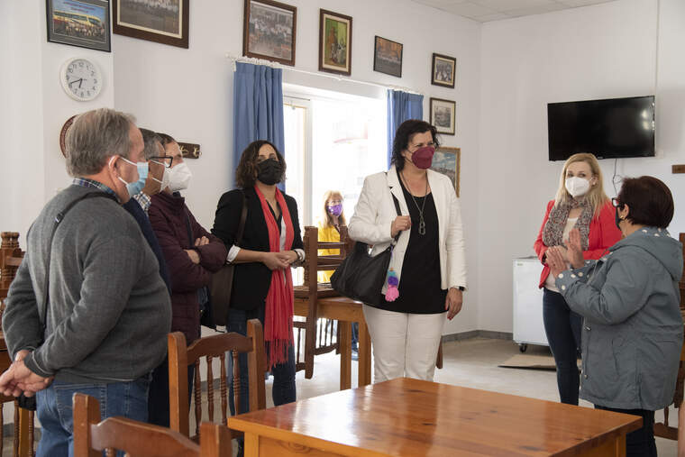 Patricia Puerta en una reunió a Albocàsser