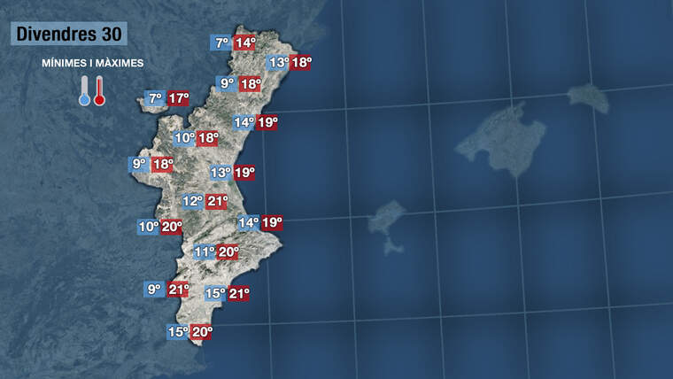 Temperatures divendres 30 abril