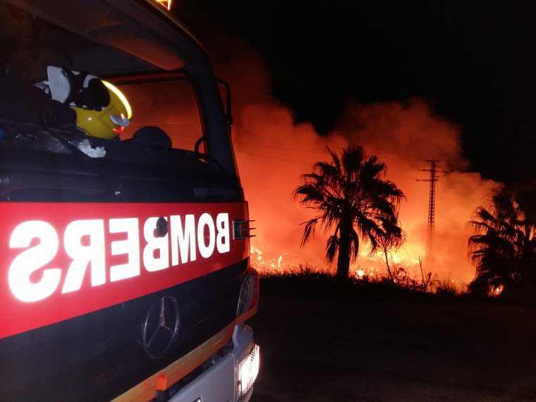 Les flames han cremat arbustos i matolls que es trobaven propers a la fÃ brica