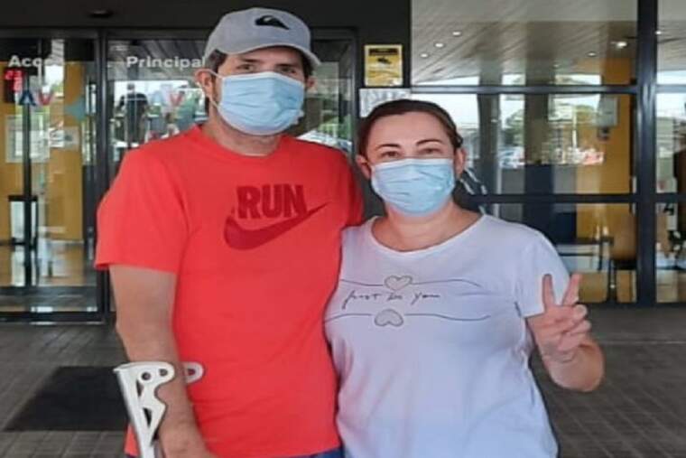 Juanfran, el pacient de l'UCI-Covid tractat amb ozonoterapia compleix el seu primer dia d'alta hospitalària