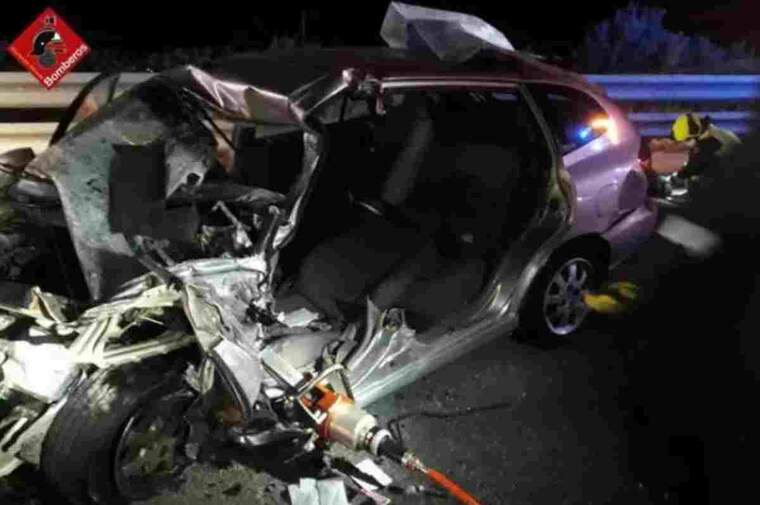 Imatge del vehicle que conduïa la persona morta en l'accident