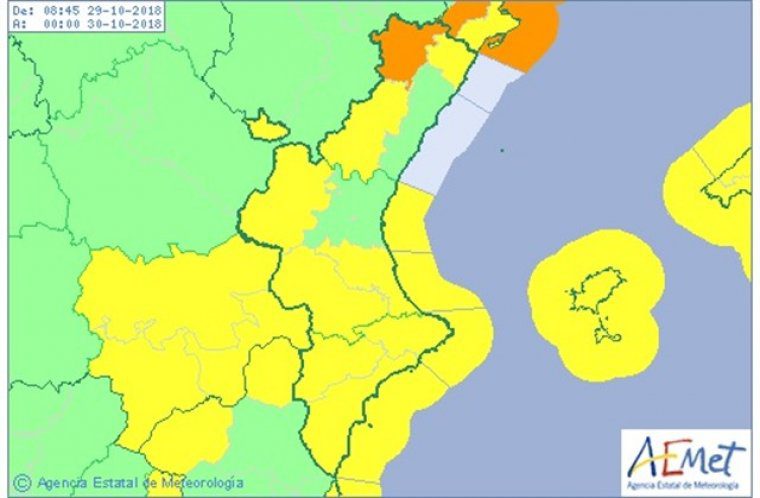 Alerta groca per vent a la Comunitat