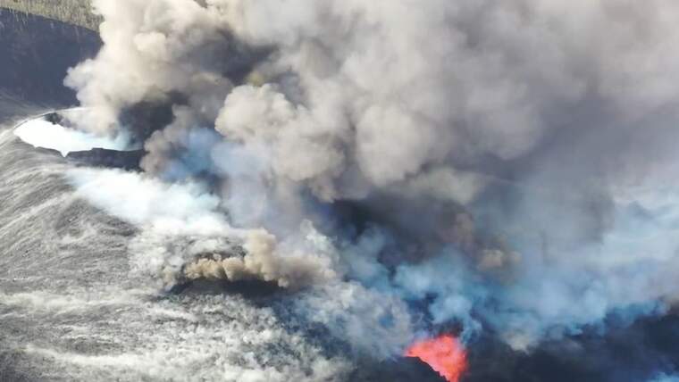 Els científics descobreixen una nova boca en el volcà de la Palma