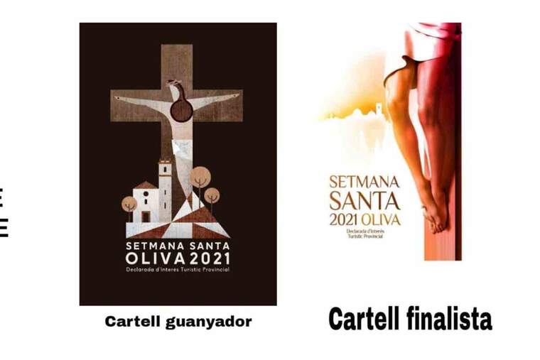 Cartell guanyador i finalista de la Setmana Santa d'Oliva