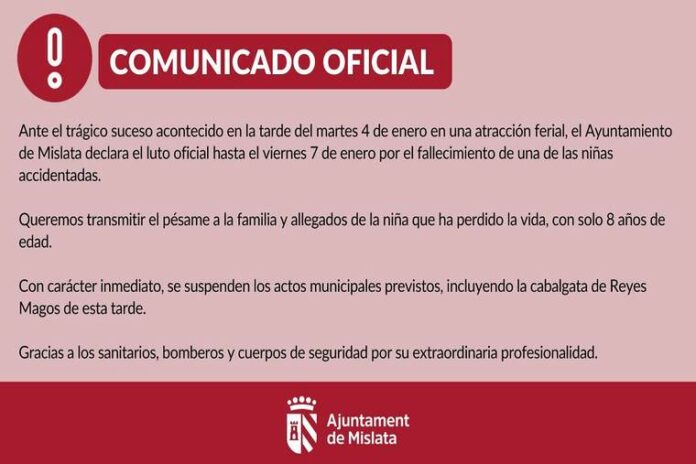 Comunicat oficial Ajuntament de Mislta Comunicat oficial Ajuntament de Mislta