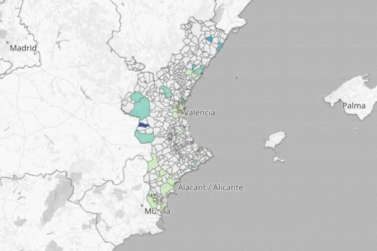 26 localitats valencianes han registrat algun positiu en els últims 4 dies