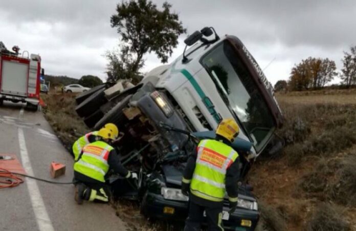 Imagen del lugar del accidente en Cuenca Imagen del lugar del accidente en Cuenca