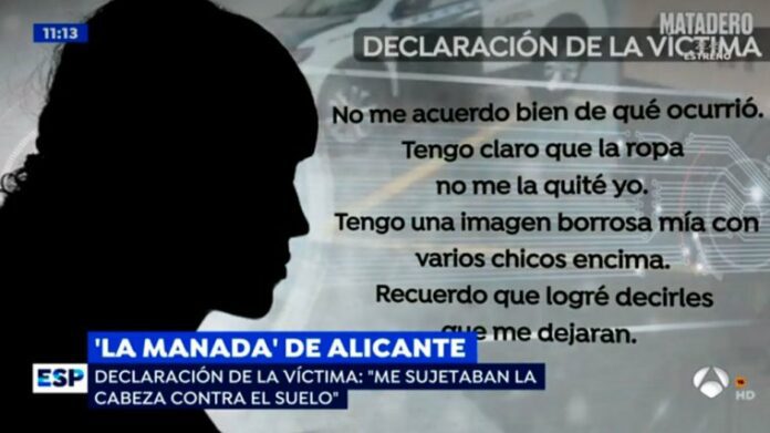 El programa Espejo Público (Antena 3) va oferir part de la declaració de la jove. El programa Espejo Público (Antena 3) va oferir part de la declaració de la jove.