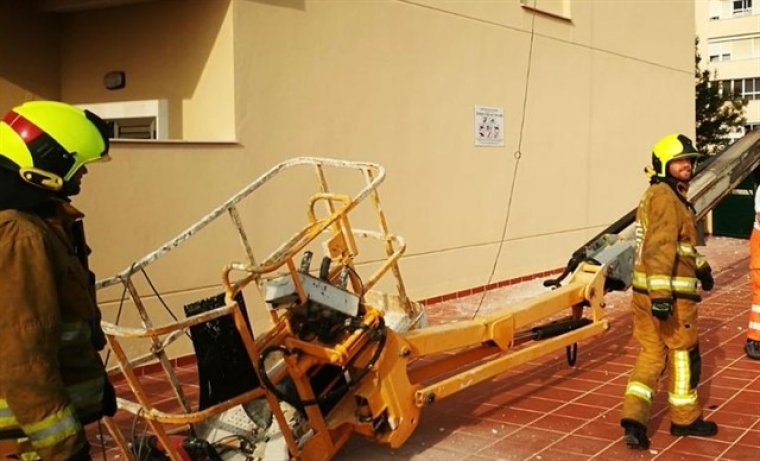 Imagen del accidente laboral sufrido en Dénia (Alicante).