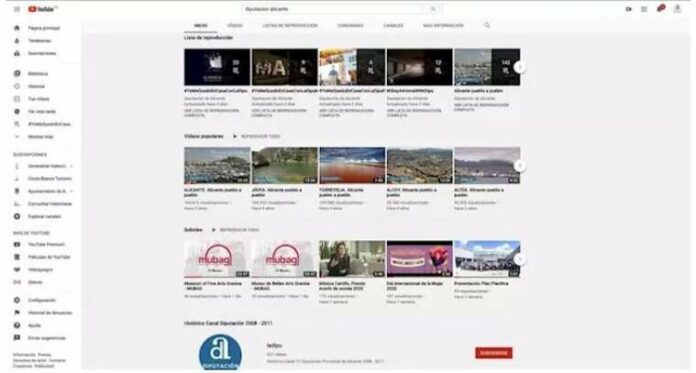 Canal de Yotube de la Diputació