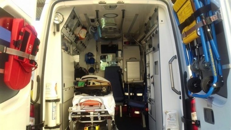 Imatge de l'interior de l'ambulància