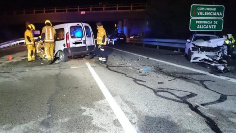 Imatge de l'accident a Banyeres de Mariola
