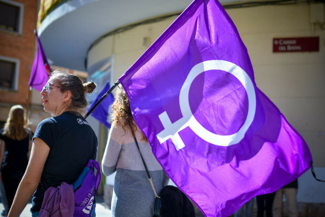 La manifestació feminista pel 8-M 2020 a Reus en imatges