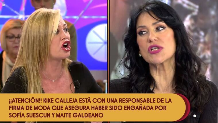 Maite Galdeano y Belén Esteban se enzarzaron en una discusión en 'Sálvame'