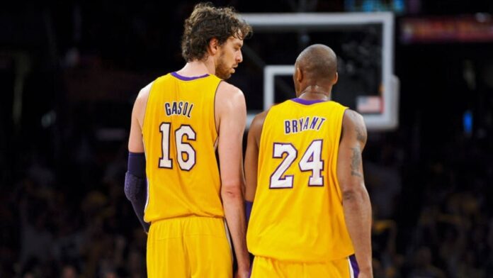 Pau Gasol i Kobe Bryant van guanyar dos anells de l'NBA amb els Lakers.
