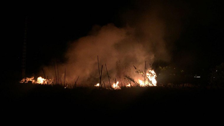 Imatge de l'incendi al Camí de Vera