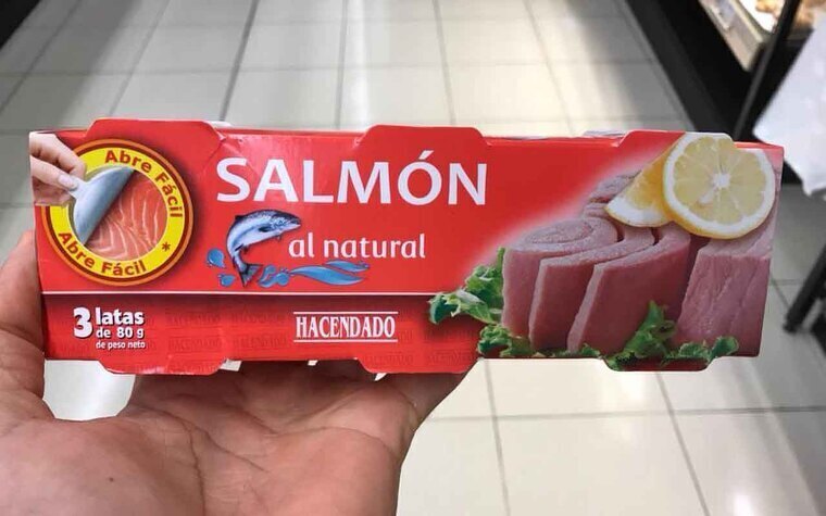 Salmó natural en llauna de la marca Hacendado