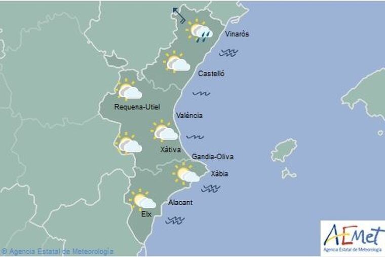 Mapa de la previsió per a aquest dilluns